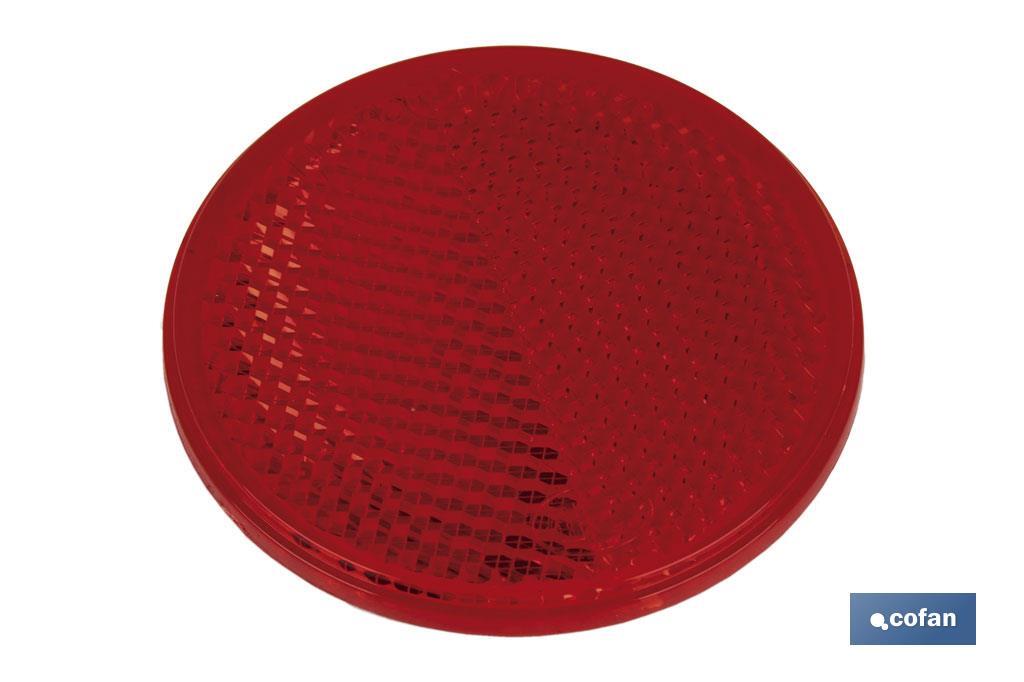 CATADIÓPTRICO REDONDO ROJO Ø 55 MM ADHESIVO