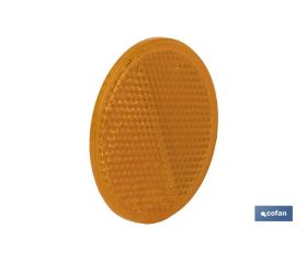 CATADIÓPTRICO REDONDO ÁMBAR Ø 55 MM ADHESIVO