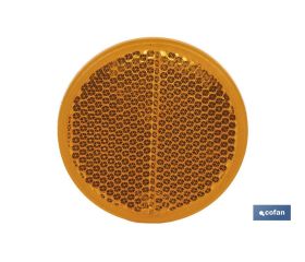 CATADIÓPTRICO REDONDO ÁMBAR Ø 55 MM ADHESIVO