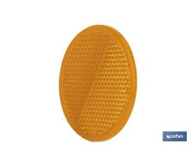 CATADIÓPTRICO REDONDO ÁMBAR Ø 55 MM ADHESIVO