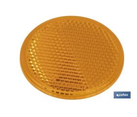 CATADIÓPTRICO REDONDO ÁMBAR Ø 55 MM ADHESIVO