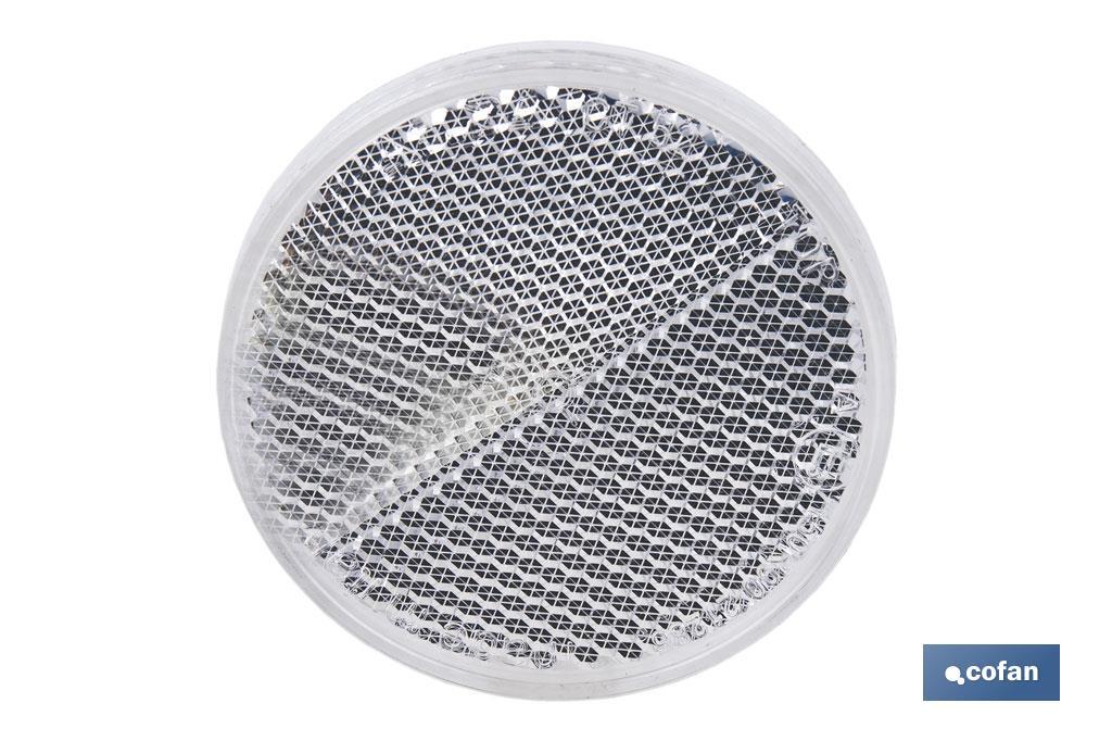 CATADIÓPTRICO REDONDO BLANCO Ø 60 MM ADHESIVO