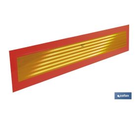 PLACA V-6 VEHICULOS LARGOS 1130X200MM.