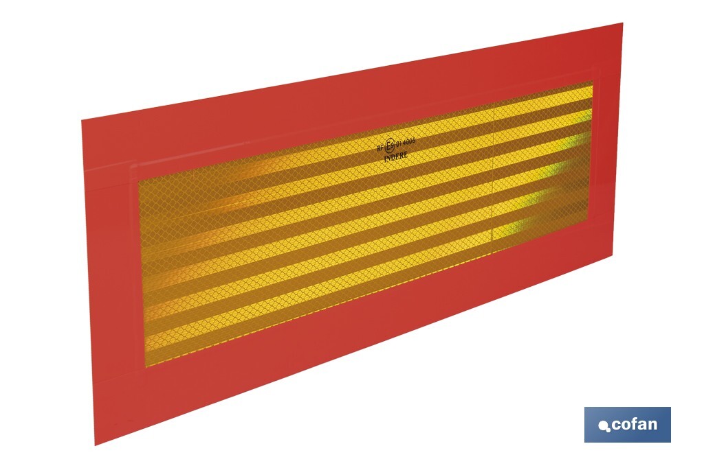PLACA V-6 PARA VEHICULOS LARGOS 565X200MM.