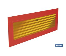 PLACA V-6 PARA VEHICULOS LARGOS 565X200MM.