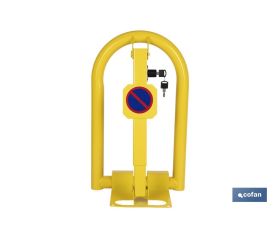 Bloqueo para parking con cerradura integrada | Barrera para plaza de aparcamiento en color amarillo