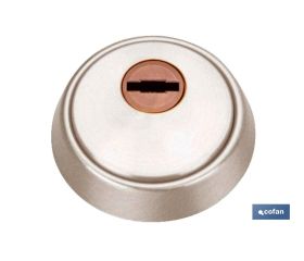 Escudo Antitaladro cerrado+tornillos- Níquel Mate