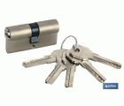 CILINDRO SEGURIDAD LLAVE NORMAL 30/30 LATÓN-LEVA LARGA