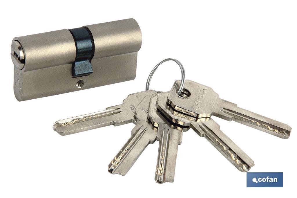 CILINDRO SEGURIDAD LLAVE NORMAL 30/30 LATÓN-LEVA LARGA