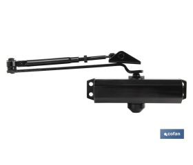 Cierrapuertas con retención-40/65KGS-Acabado Plata