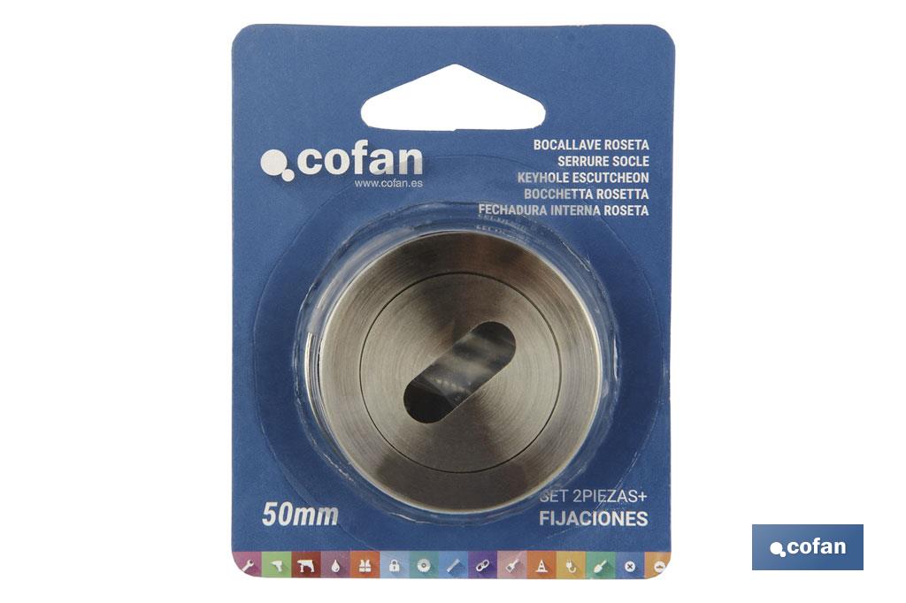 BOCALLAVE ROSETA 50MM NIQUEL SATINADO