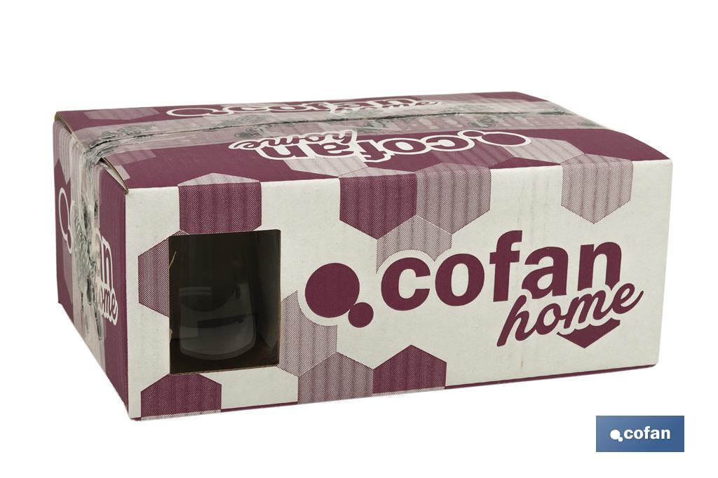 PACK 6 VASOS DE AGUA VIDRIO 38 CL MODELO ÁGATA