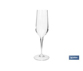 Pack de 6 copas de champagne Modelo Ágata | Capacidad: 23 cl | 100 % libres de plomo