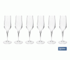 PACK DE 6 COPAS  DE CHAMPAGNE 23 CL MODELO ÁGATA