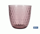 PACK 6 VASOS DE AGUA VIDRIO 29 CL COLOR PURPURA CLARO MODELO ÓPALO