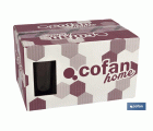 PACK 6 VASOS ALTO VIDRIO 47 CL COLOR PURPURA MODELO JADE