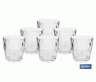 PACK 6 VASOS DE AGUA VIDRIO 30.5 CL MODELO JADE