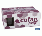PACK 6 VASOS DE AGUA VIDRIO 30.5 CL MODELO JADE