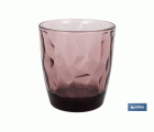 PACK 6 VASOS DE AGUA VIDRIO 30,5 CL COLOR PURPURA MODELO JADE