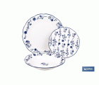Vajilla de porcelana con flores azules | Set de 18 piezas | Adecuado para 6 personas | Apta para lavavajillas, microondas y horno
