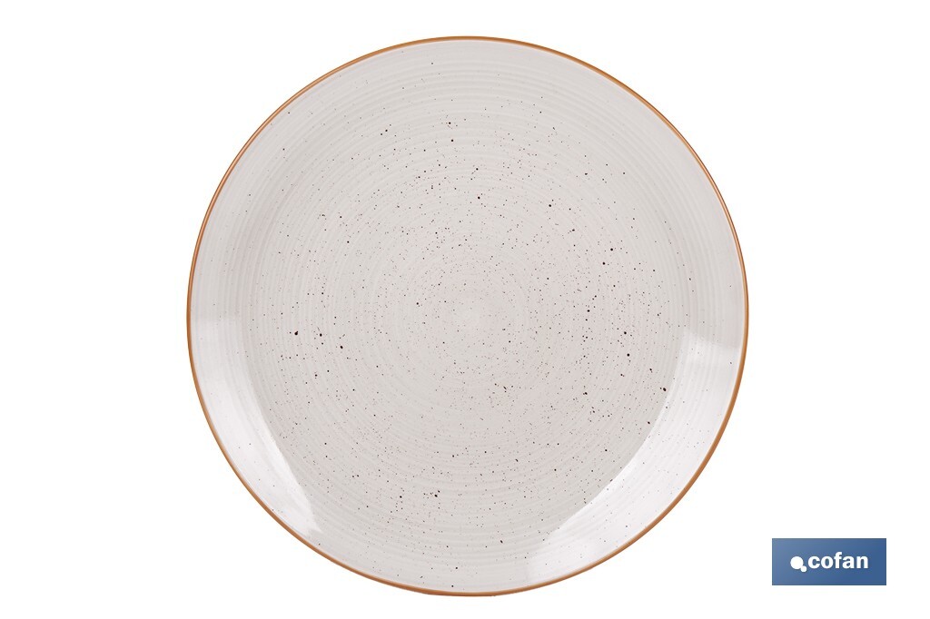 VAJILLA DE CERAMICA PINTADA A MANO BEIGE  ESMALTADO CON BORDE VINTAGE 16 PIEZAS