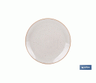 VAJILLA DE CERAMICA PINTADA A MANO BEIGE  ESMALTADO CON BORDE VINTAGE 16 PIEZAS
