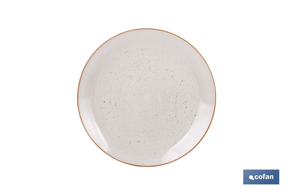 VAJILLA DE CERAMICA PINTADA A MANO BEIGE  ESMALTADO CON BORDE VINTAGE 16 PIEZAS