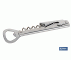 Sacacorchos con abridor | Material: Acero inoxidable | Adecuado para uso profesional | Diseño compacto y duradero | Longitud: 14 cm