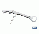 SACACORCHOS CON ABRIDOR  ACERO INOXIDABLE 14 CM