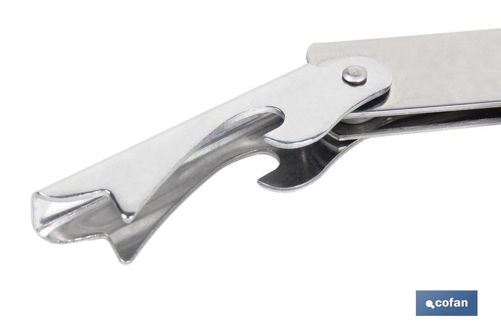 SACACORCHOS CON ABRIDOR  ACERO INOXIDABLE 14 CM