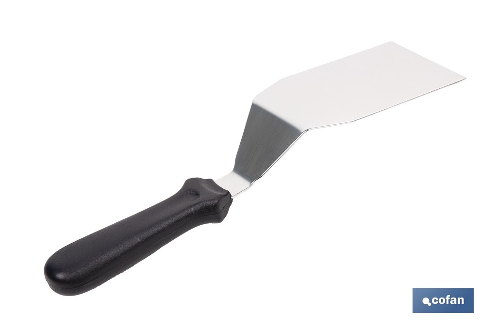 ESPÁTULA ACODADA INOXIDABLE PARA BARBACOA 27,5 X 7,5 CM