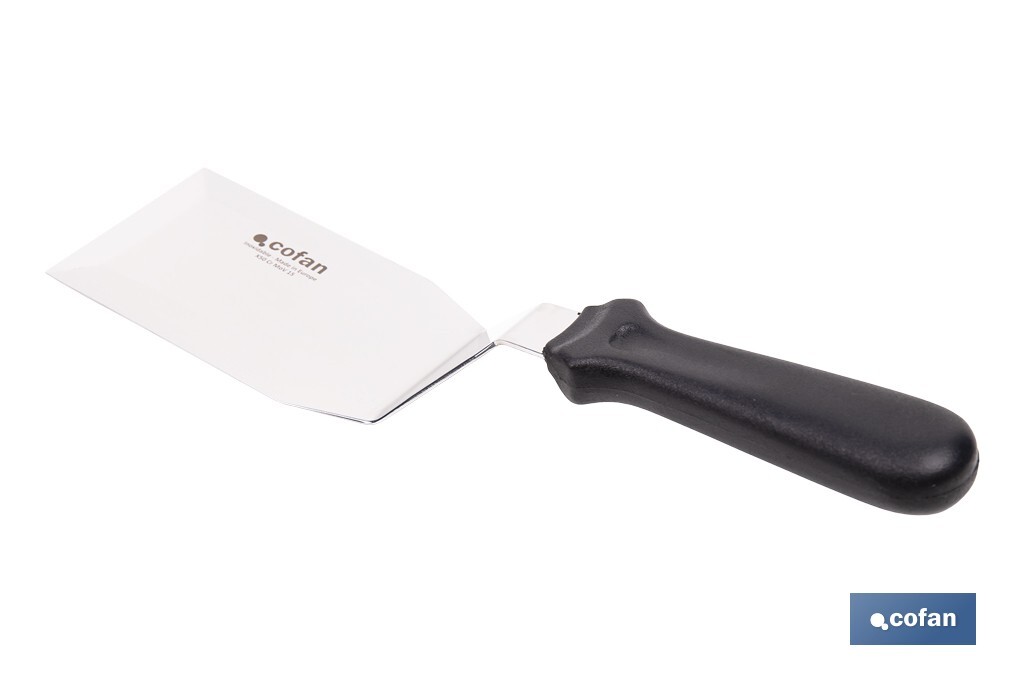 ESPÁTULA ACODADA INOXIDABLE PARA BARBACOA 27,5 X 7,5 CM