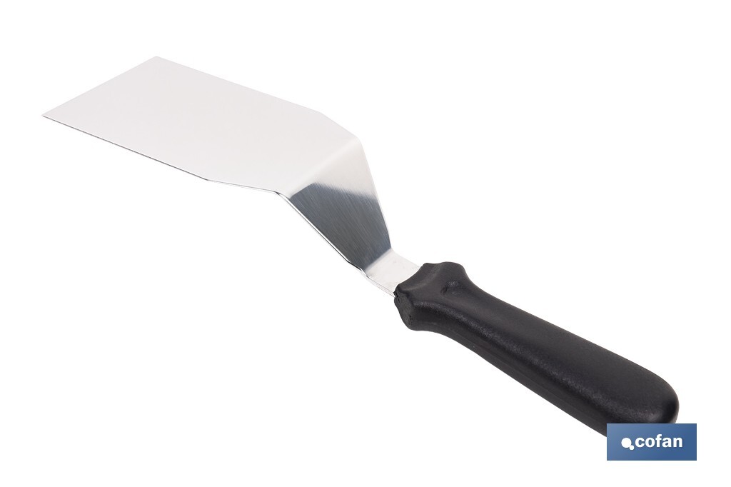 ESPÁTULA ACODADA INOXIDABLE PARA BARBACOA 27,5 X 7,5 CM