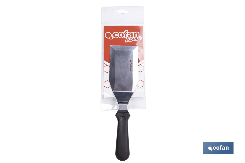 ESPÁTULA ACODADA INOXIDABLE PARA BARBACOA 27,5 X 7,5 CM