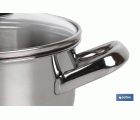 CACEROLA INOX INDUC. 1.3L MODELO POLENTA T/ VIDRIO Ø160 MM