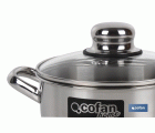 CACEROLA INOX INDUC. 1.3L MODELO POLENTA T/ VIDRIO Ø160 MM