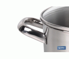 OLLA  INOX INDUCCIÓN.2 L MOD POLENTA TAPA DE VIDRIO Ø160 MM