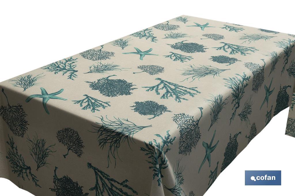 ROLLO MANTEL ANTIMANCHAS RESINADO 1,40 x 20m 50% ALG/50% POL. MAR