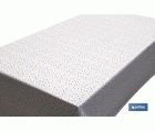 ROLLO MANTEL ANTIMANCHAS 1,40 x 25m 50% ALG/50% PVC.PUNTOS