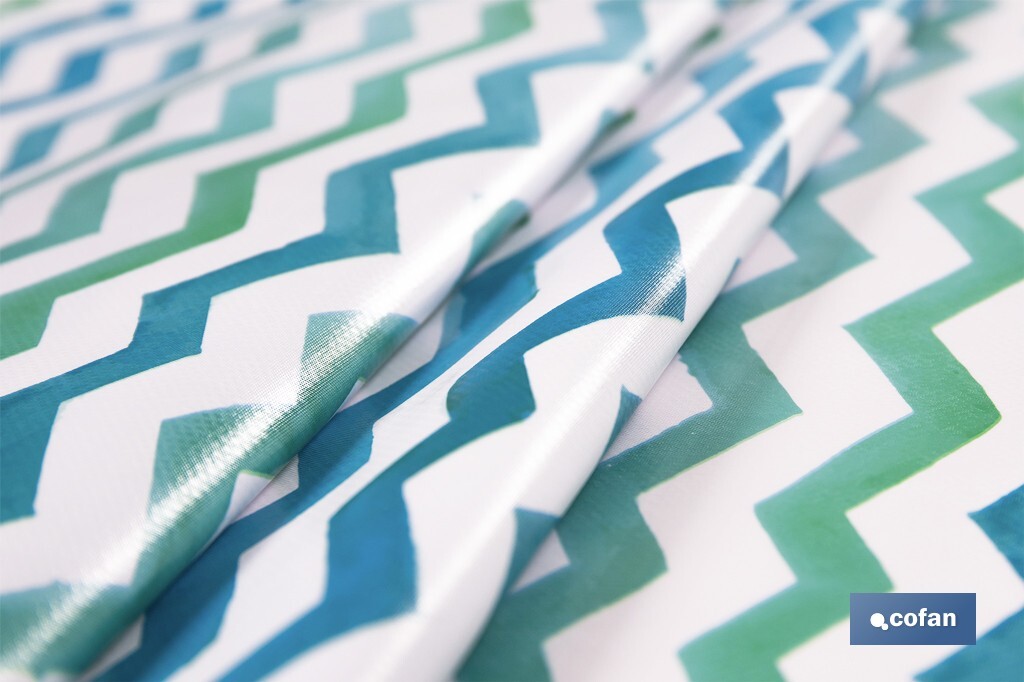 ROLLO MANTEL ANTIMANCHAS 1,40 x 25m 50% ALG/50% PVC.RAYADO