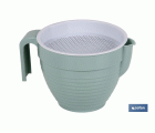 GRASERA COLADOR 500ml MODELO ALBAHACA VERDE AGUA 16.5X12X10cm
