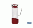 Jarra de cristal borosilicato | Capacidad 1300 ml | Varios Colores | Medidas 27,5 x 16,5 cm ø 10 cm