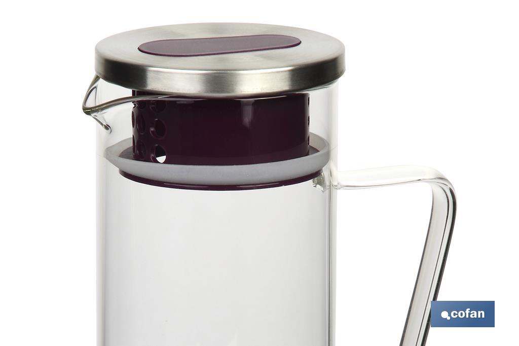 JARRA BOROSILICATO  VIOLETA 1300 ml