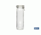 SET 4  FRASCOS CRISTAL+ CLIP ACERO 2100ML,1500ML,1150ML,750ML