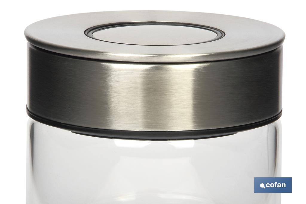 FRASCO BOROSILICATO+ACERO MODELO CICER 400 ML 9.6 X 10 CM