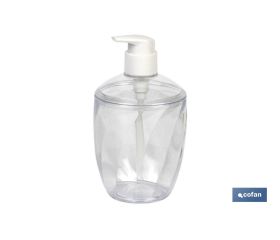 Dosificador de Jabón Transparente | Dispensador de jabón líquido | Capacidad: 0.43 L | Fabricado en polipropileno