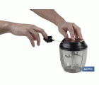 PICADORA MANUAL, TAPA Y ACCESORIO BATIDOR 900 ML