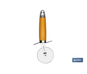 Cortapizza Modelo Sena | Fabricada en Acero Inox con Mango ABS | Color Naranja | Medida 21 cm