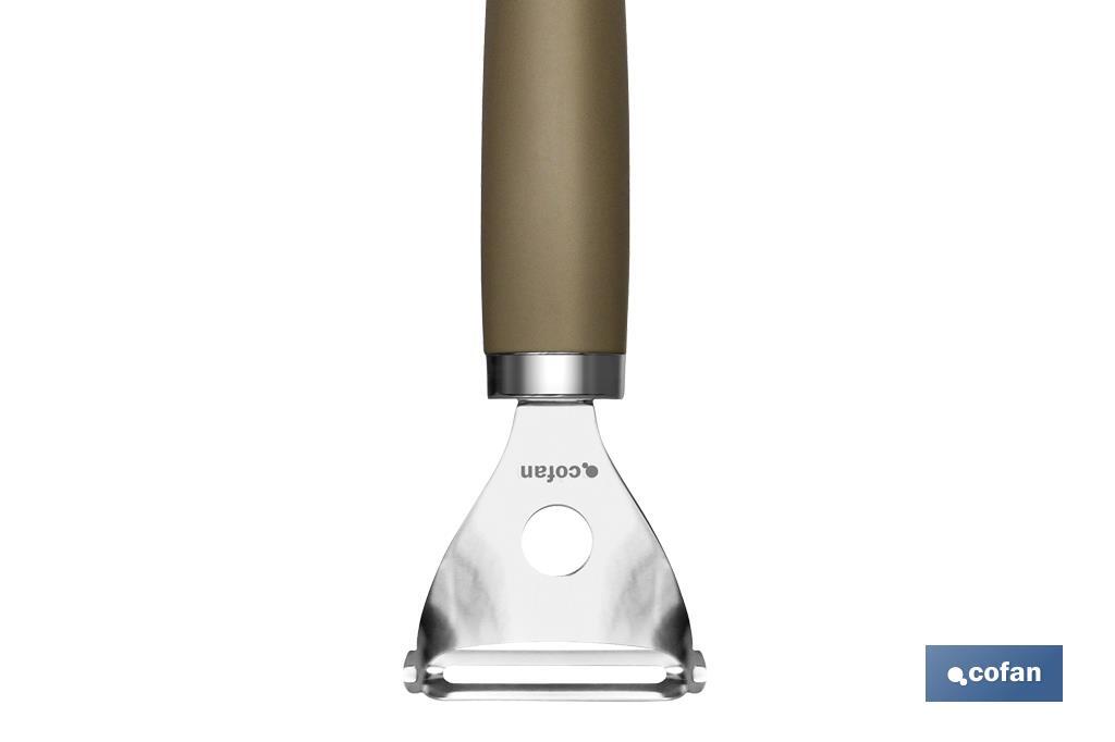 PELADOR DE PATATAS Y VERDURAS COLOR TIERRA MODELO SENA 18 CM