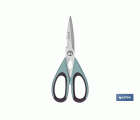 TIJERAS VERDES DE ACERO INOX. MODELO SENA 22 CM